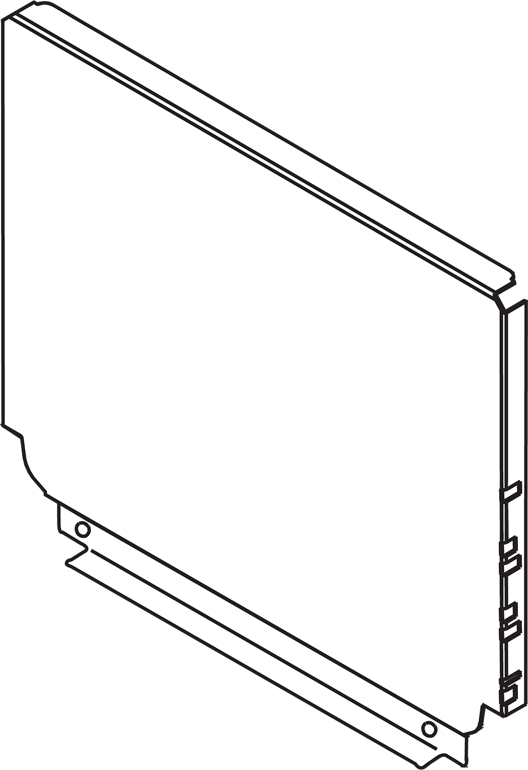 TANDEMBOX задняя стенка из стали, высота D (224 мм), ВнШ=560.5-561.4 мм, серый ОРИОН