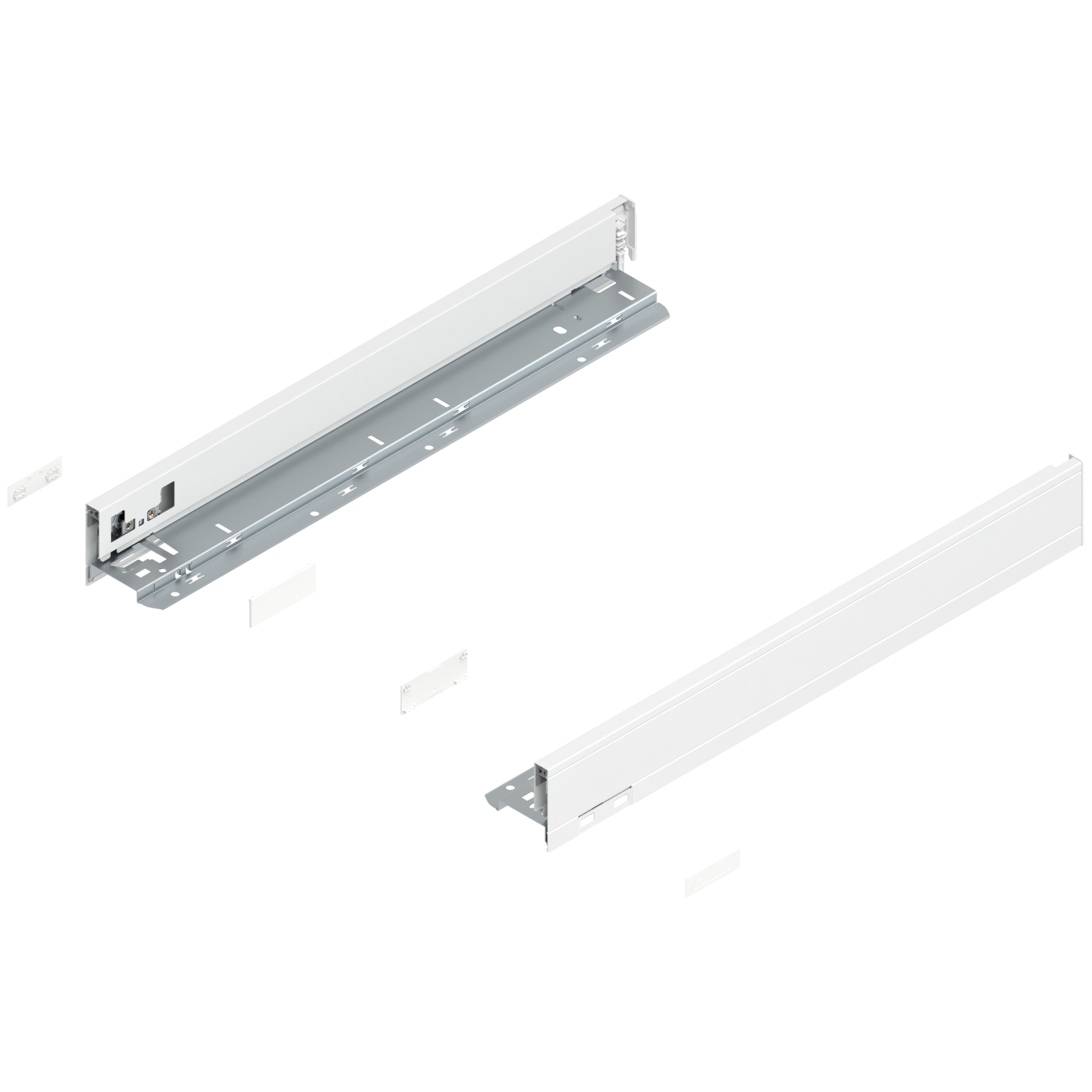 LEGRABOX царга, высота N (66,5 мм), НД=500 мм, левая/правая, Белый шелк, матовый
