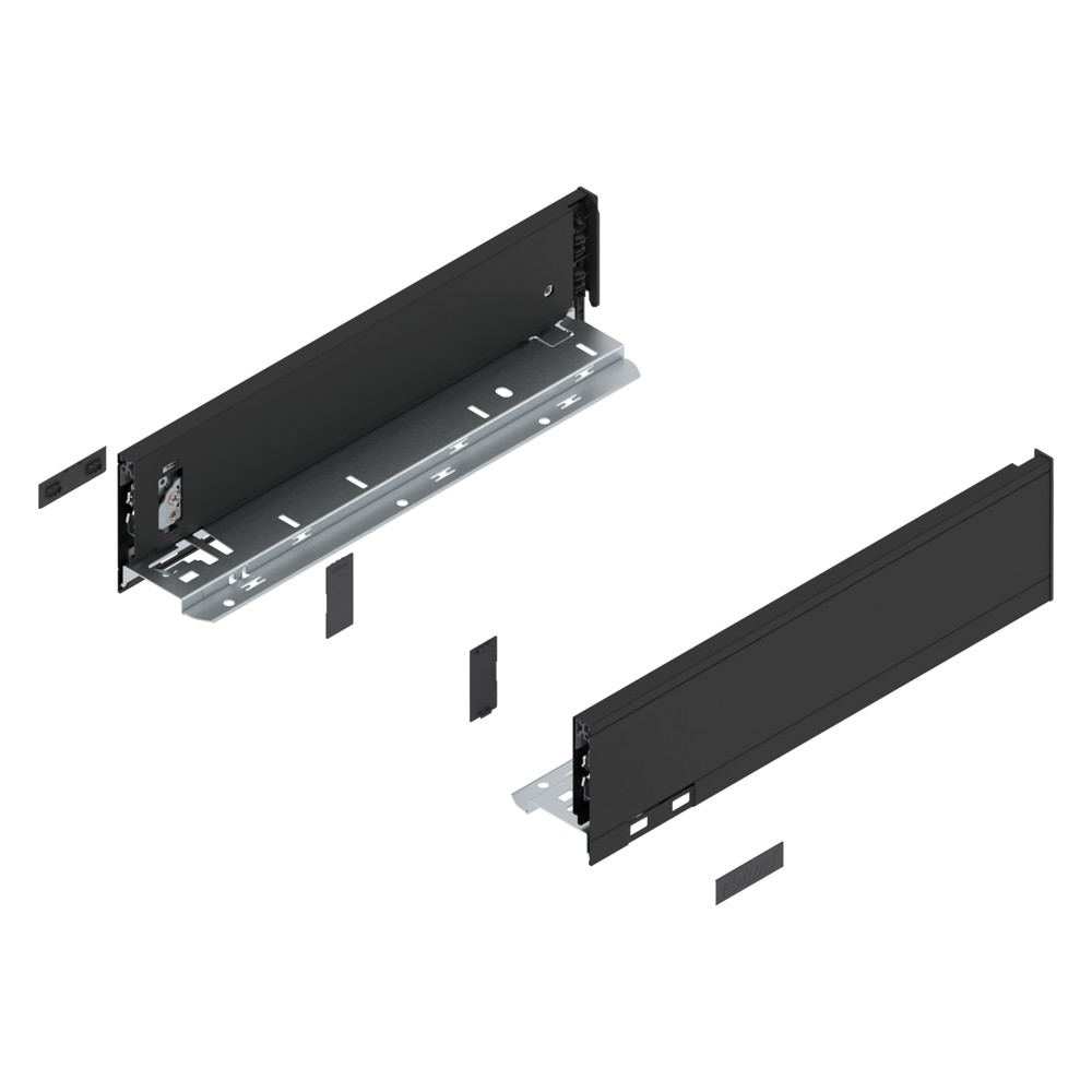 LEGRABOX pure BLUMOTION, ящик под мойку с центральной планкой 500мм, КАРБОН черный матовый