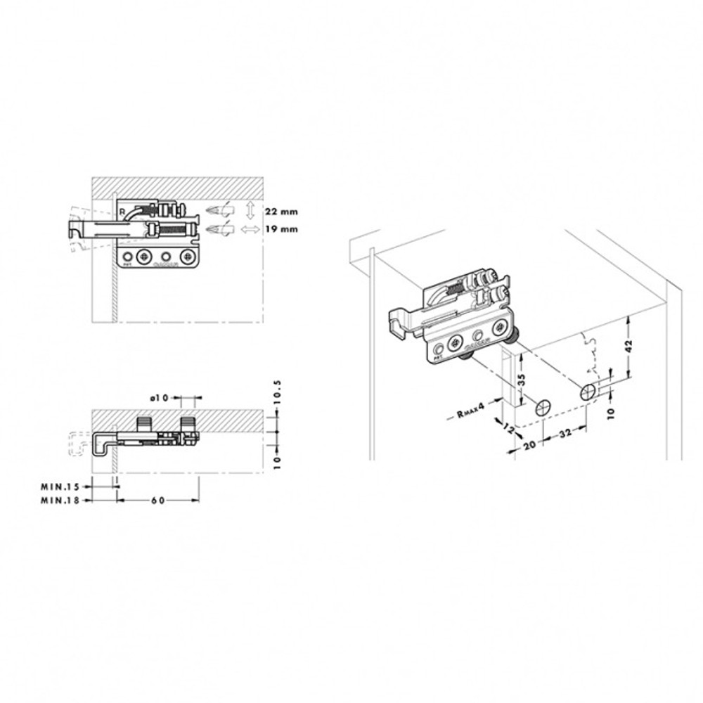 Завеса 801 стальная усиленная под пресс, правая