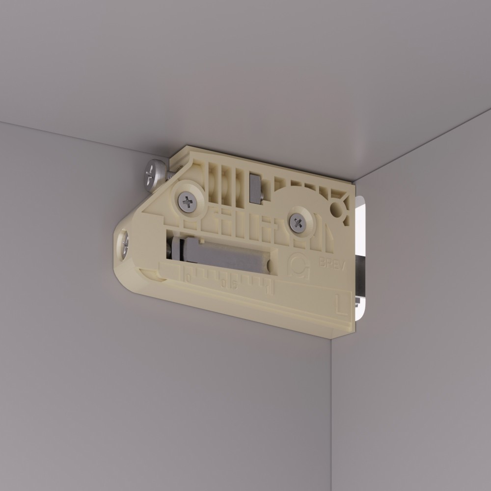 Завеса 806 с регулировкой на саморезах, левая, нагрузка 50 кг