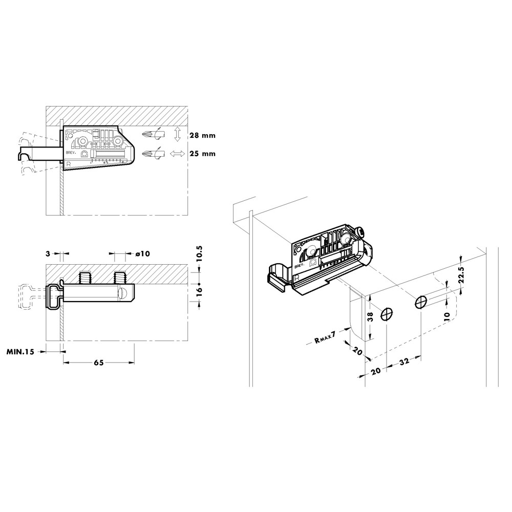 Завеса 806 под ПРЕCC правая, заглушка БЕЛАЯ, без планки 