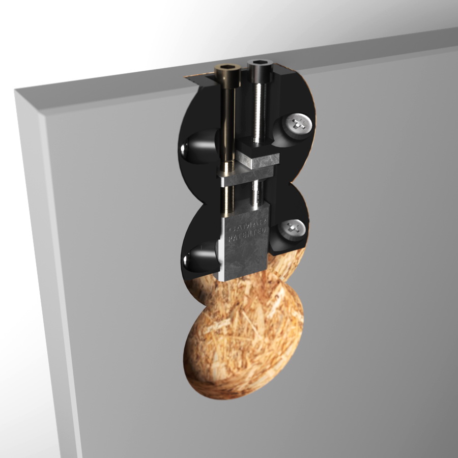 Крепление врезное D35mm настенных панелей с регулировкой