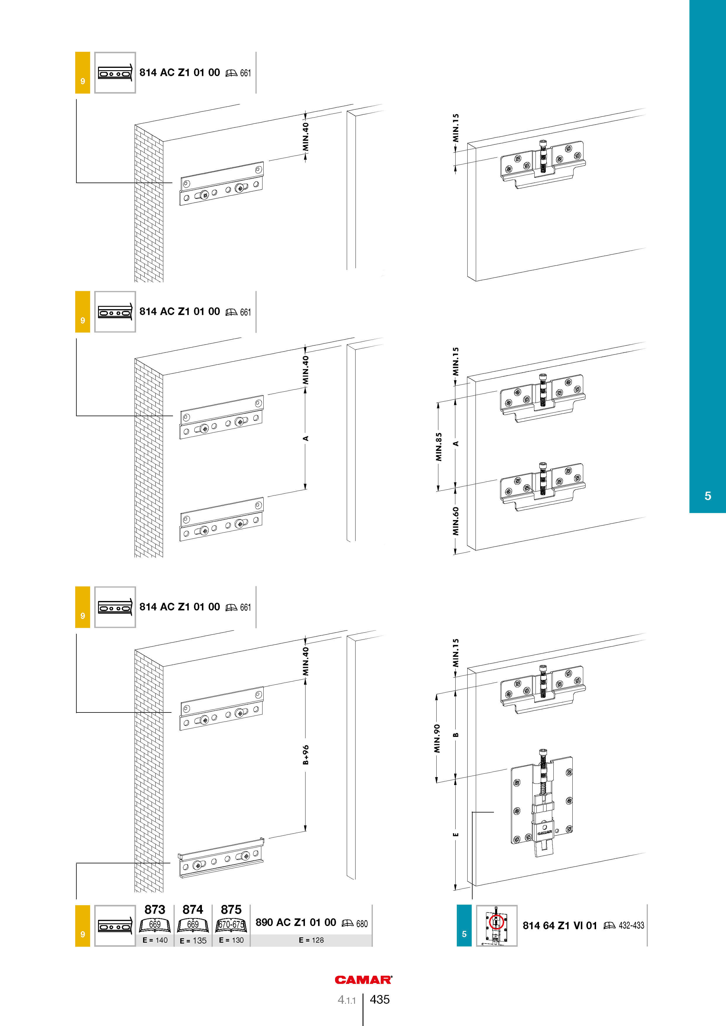 Крепление навесной системы настенных панелей с регулировкой малое