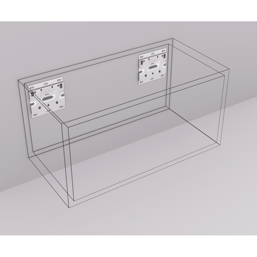 Ответная планка завесы 807 скрытого крепления 120*120 