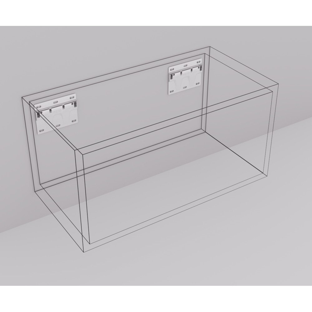 Ответная планка завесы 807 XL скрытого крепления 90*120 